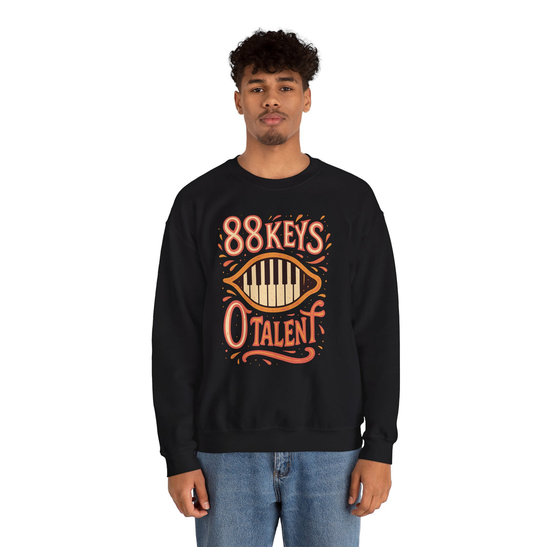 88 KEYS, 0 TALENT" – The Cozy Piano Fail Sweatshirt