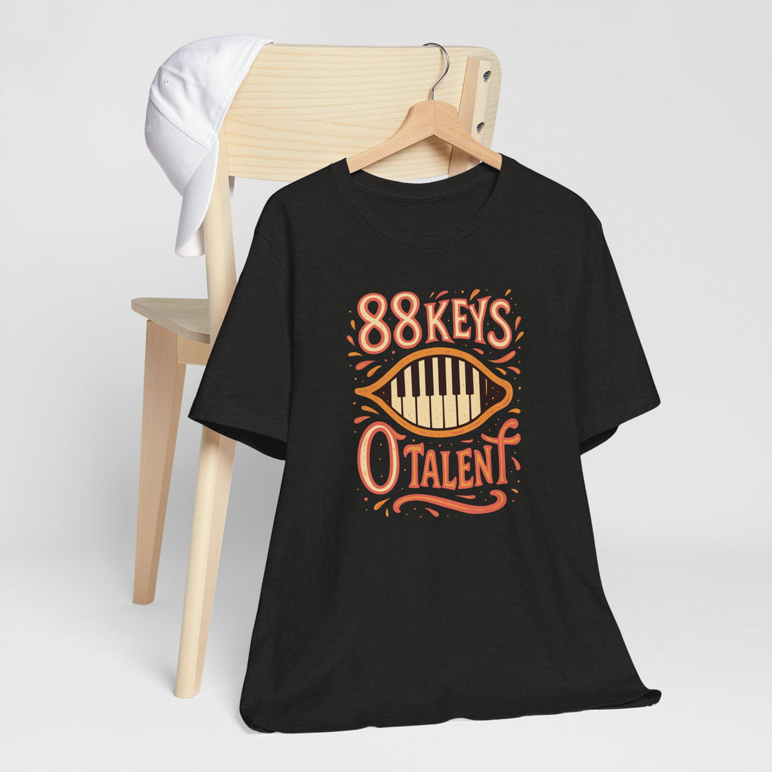 "88 KEYS, 0 TALENT" – The Ultimate Piano Lover's Tee