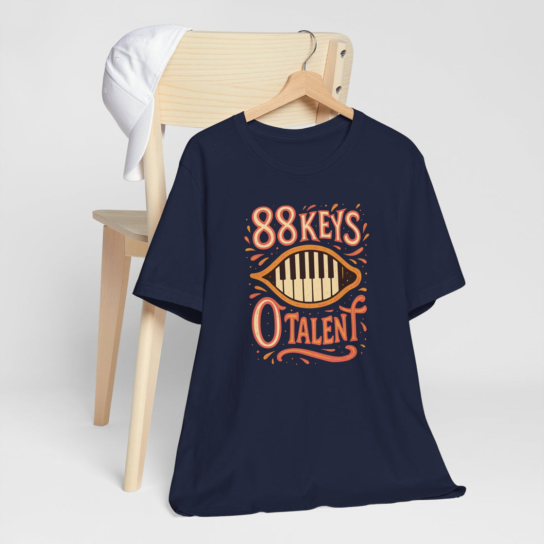 "88 KEYS, 0 TALENT" – The Ultimate Piano Lover's Tee