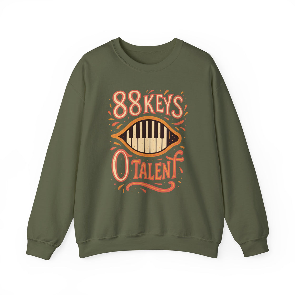 88 KEYS, 0 TALENT" – The Cozy Piano Fail Sweatshirt