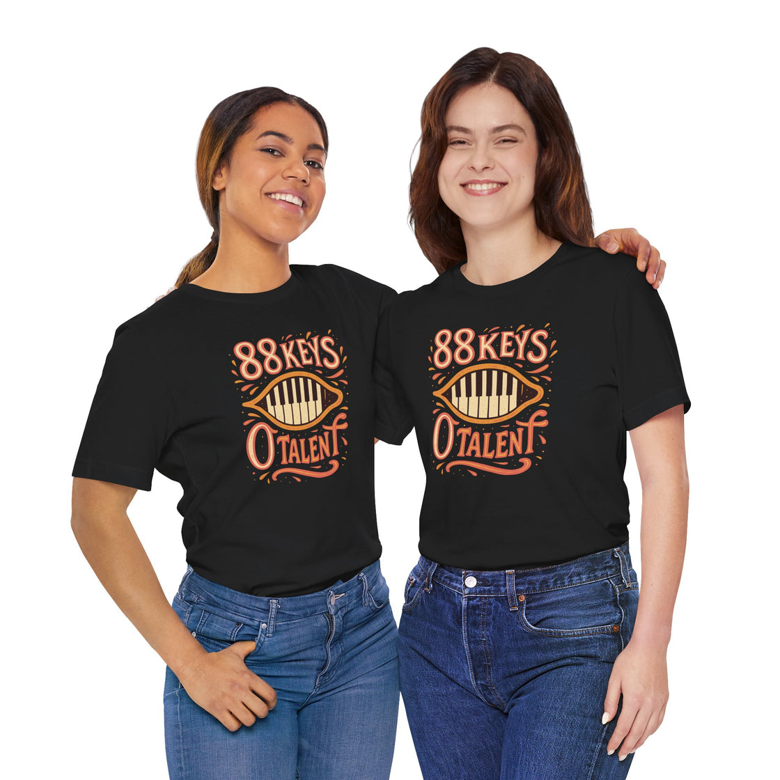 "88 KEYS, 0 TALENT" – The Ultimate Piano Lover's Tee