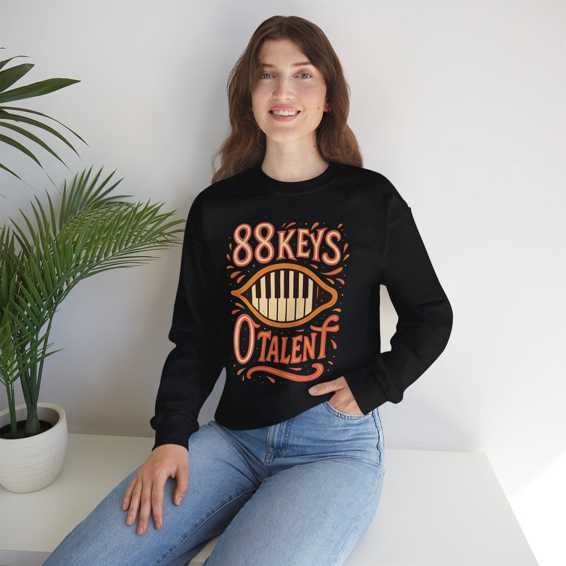 88 KEYS, 0 TALENT" – The Cozy Piano Fail Sweatshirt